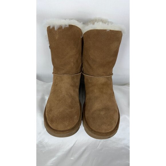 UGG Shoes - UGG Womens Brown Suede & Sheepskin Lined Winter Boots Size 8